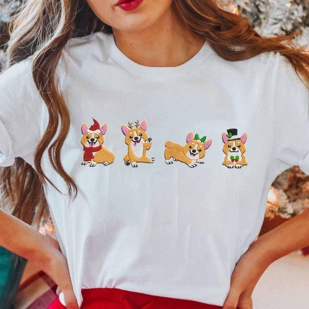 Corgi Christmas Cute Dog Holiday Festive Graphic T-Shirt